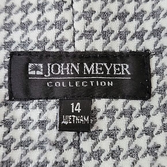 John Meyer Collection. Gray Hounds Tooth Blazer. Size 14. EUC - Picture 4 of 9